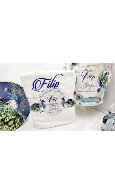 Trusou botez cu pauni pentru baieti Royal Peacock  10